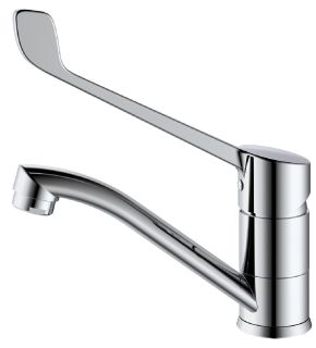 Смеситель для раковины Splenka S08.45 с хирургической ручкой хром